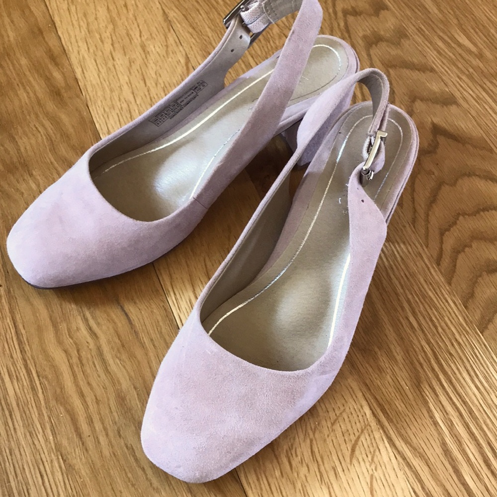 Vionic Slingback Pumps in Dusty Pink Suede